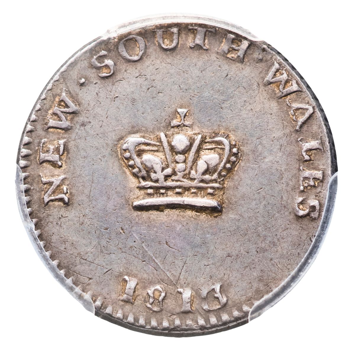 1813 NSW Silver Dump Type D/2 PCGS XF45