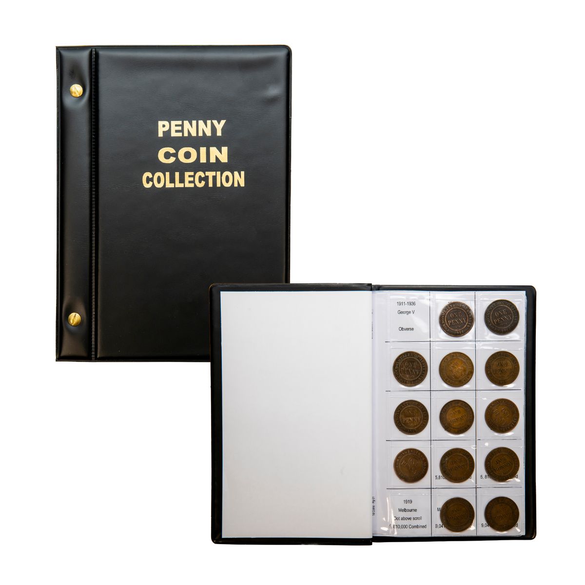 Australia 1930 Penny Fine with FREE 1911-64 Penny Good-Uncirculated 74-Coin Collection