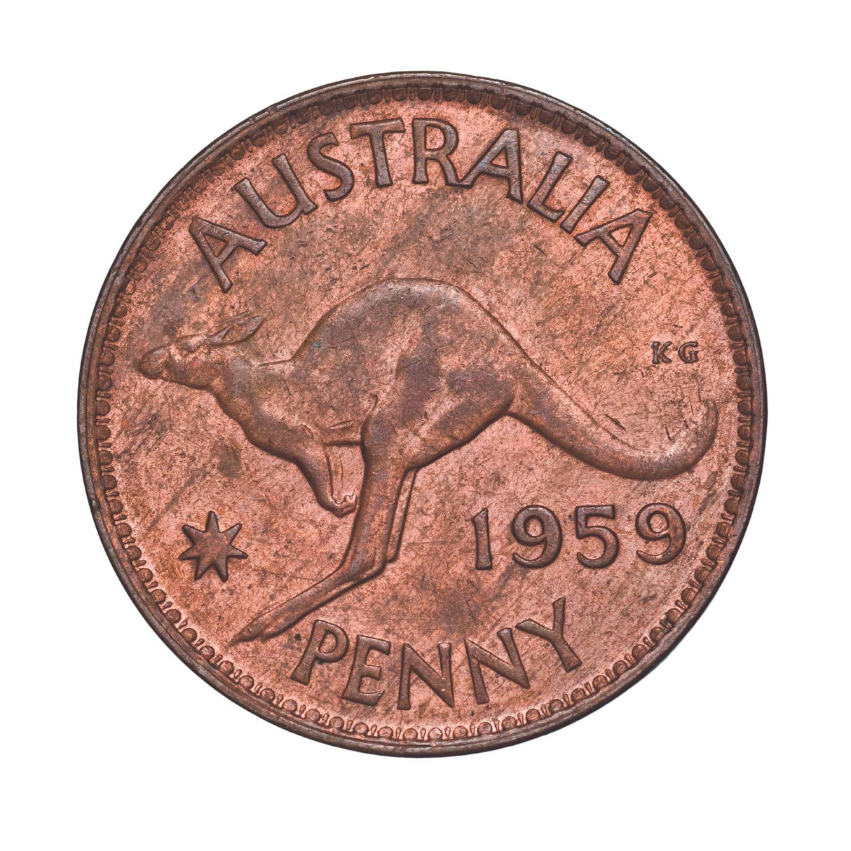 Australia 1930 Penny Fine with FREE 1911-64 Penny Good-Uncirculated 74-Coin Collection