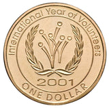 International Year of Volunteers 2001 $1 Al-Br Coin Pack