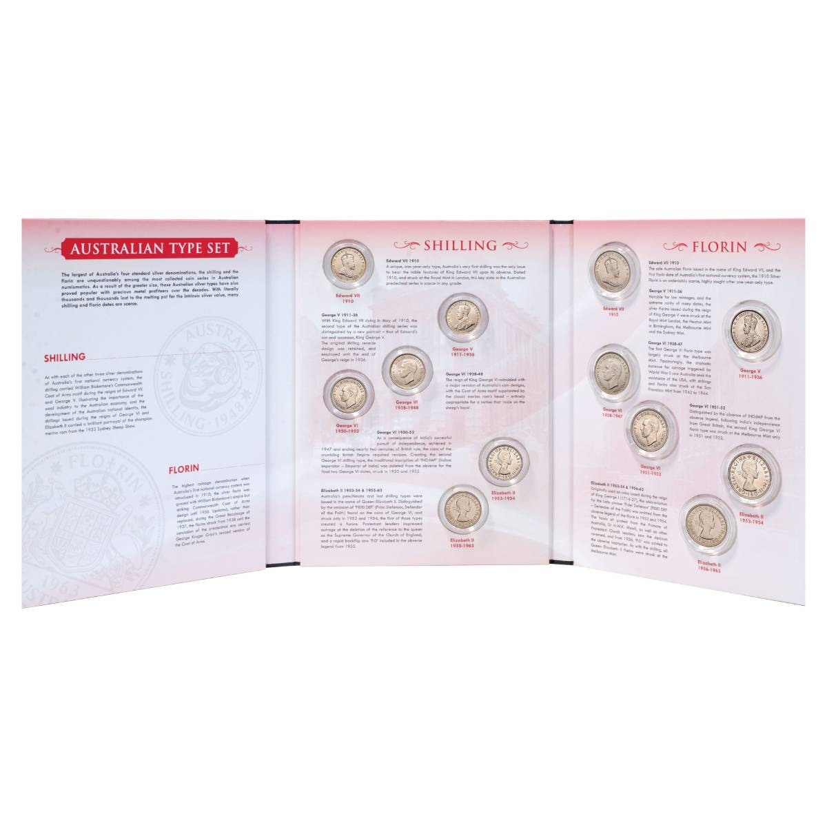 Australian Predecimal Type Set Collection - Shilling and Florin