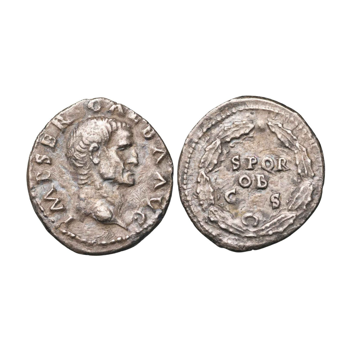 Ancient Rome Galba 68-69AD Silver Denarius good Very Fine