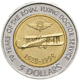 Royal Flying Doctor Service 1998 $5 Bimetal Uncirculated Coin
