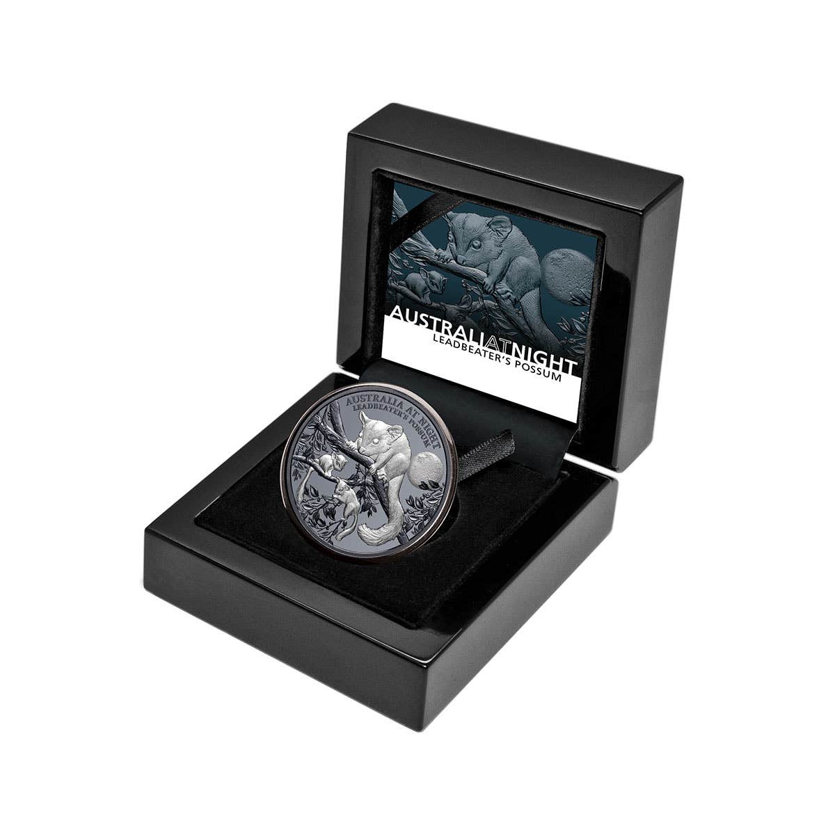 Leadbeater's Possum Australia at Night 2022 $1 1oz Silver Black Proof Coin