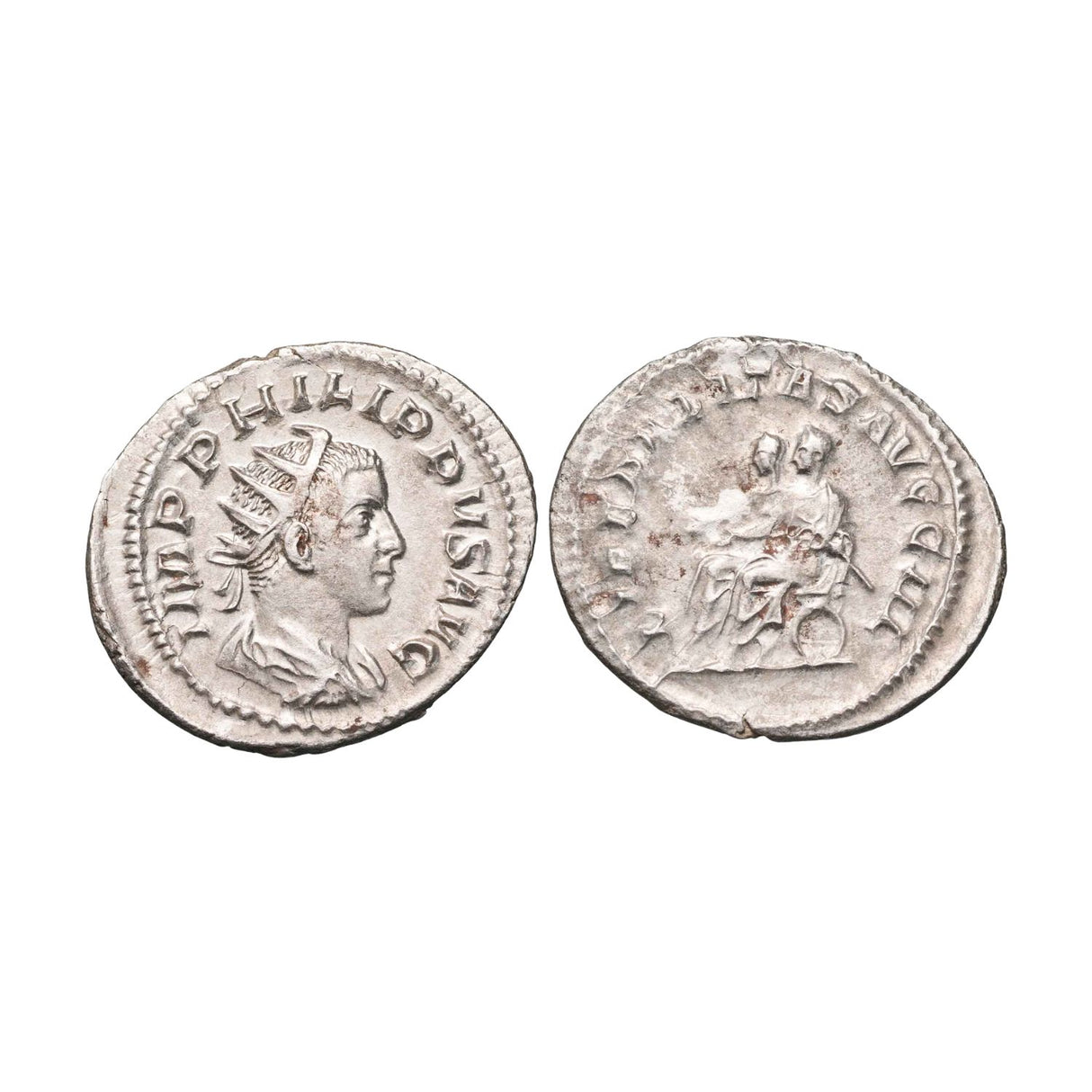 Ancient Rome Philip II 244-249AD Antoninianus Extremely Fine