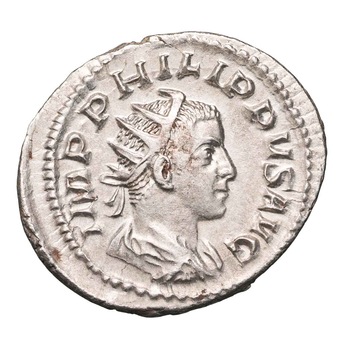 Ancient Rome Philip II 244-249AD Antoninianus Extremely Fine