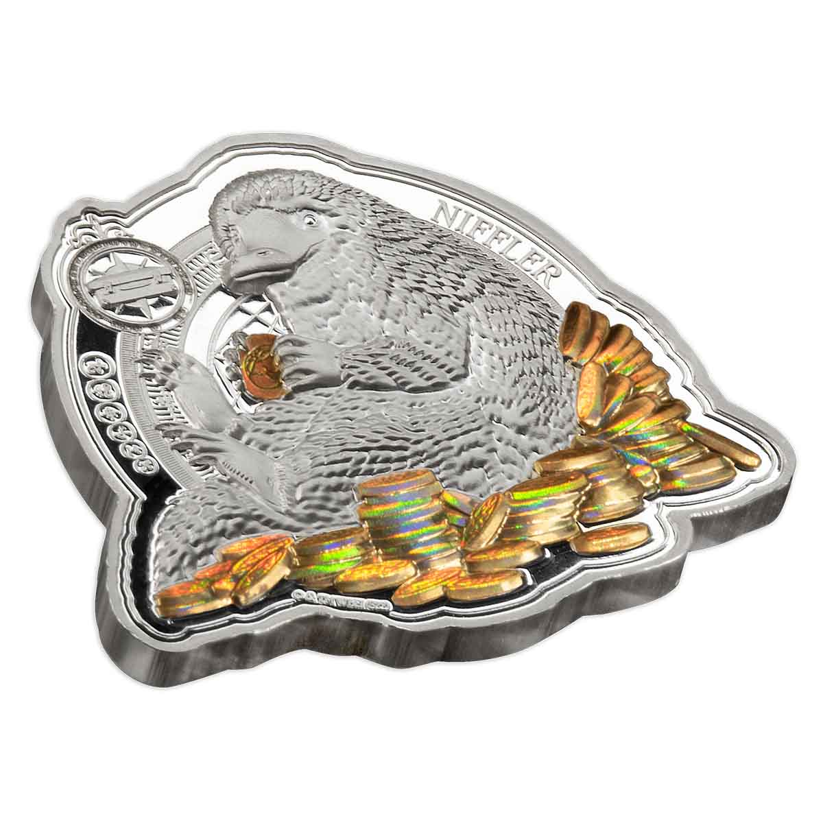 Harry Potter Niffler 2022 $5 1oz Silver Holographic Proof Coin