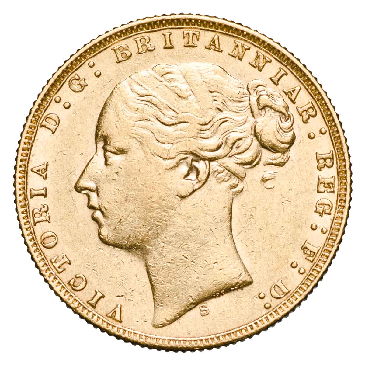 Queen Victoria 1873 St George & Shield Gold Sovereign Pair