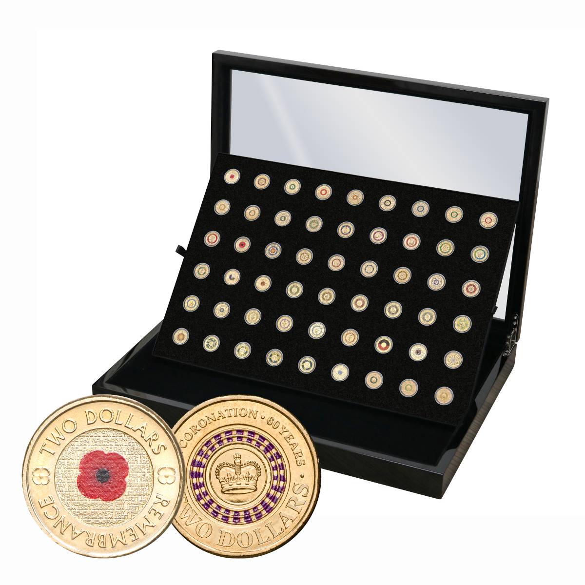 Australia 2012-23 Colour $2 Uncirculated 57-Coin Collection