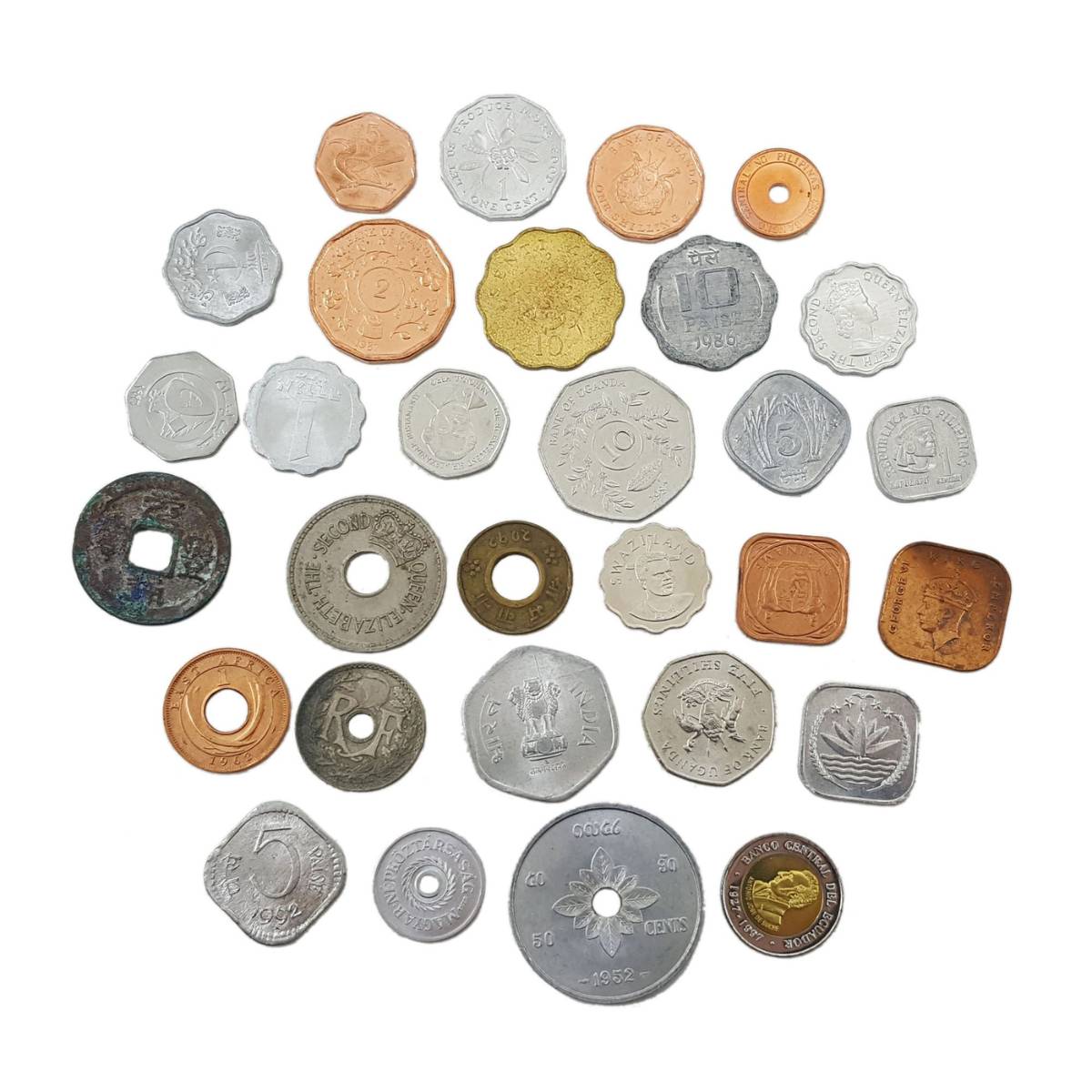 Odd-Shaped Coins from Around the World 30-Coin Set