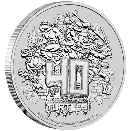 Teenage Mutant Ninja Turtles 40th Anniversary 2024 $1 1oz Silver Uncirculated Coin