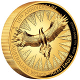 Australian Wedge-Tailed Eagle 10th Anniversary 2024 $100 1oz Gold Proof High Relief Coin