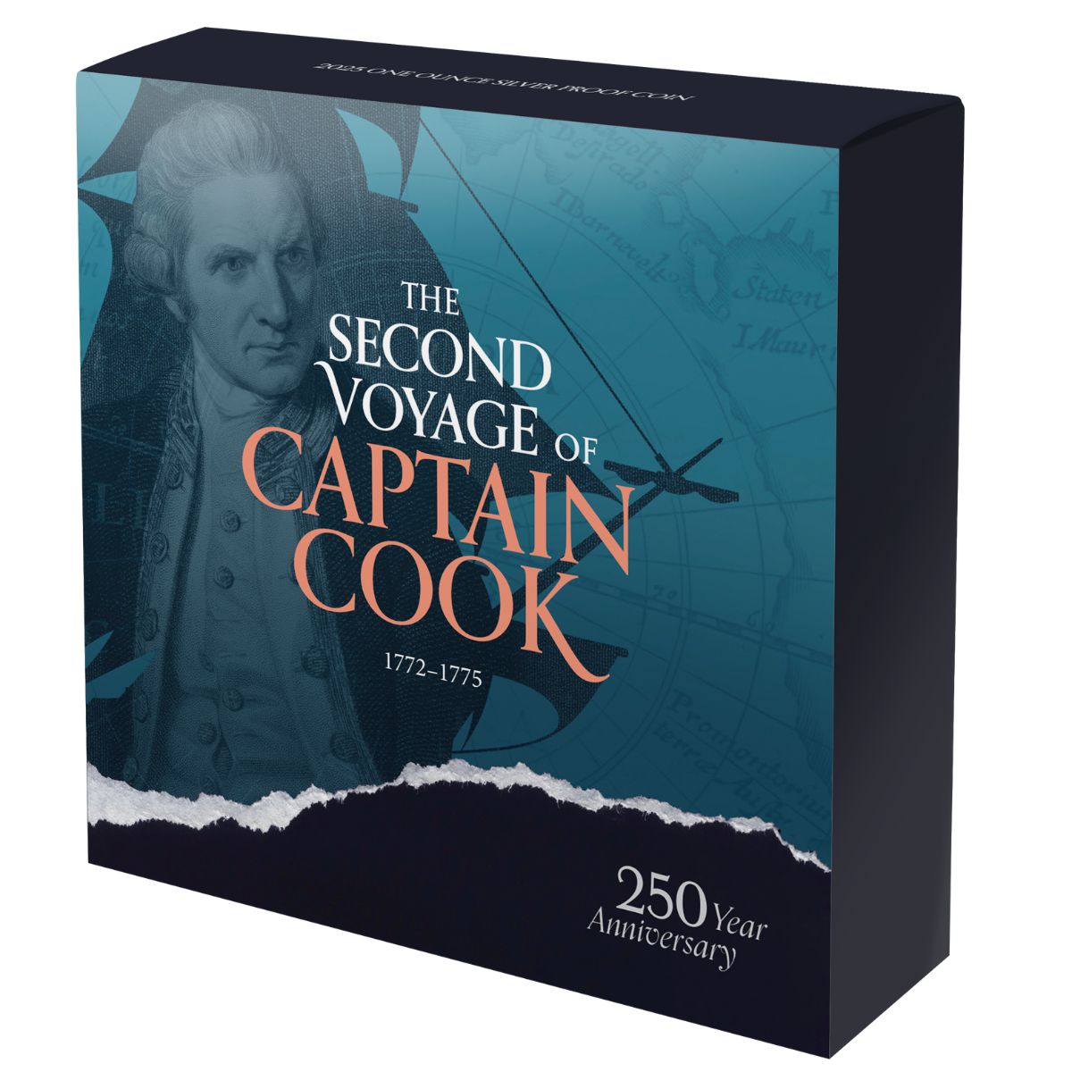 Captain Cook 2025 $1 The Search for Terra Australis 1oz Silver Proof Coin