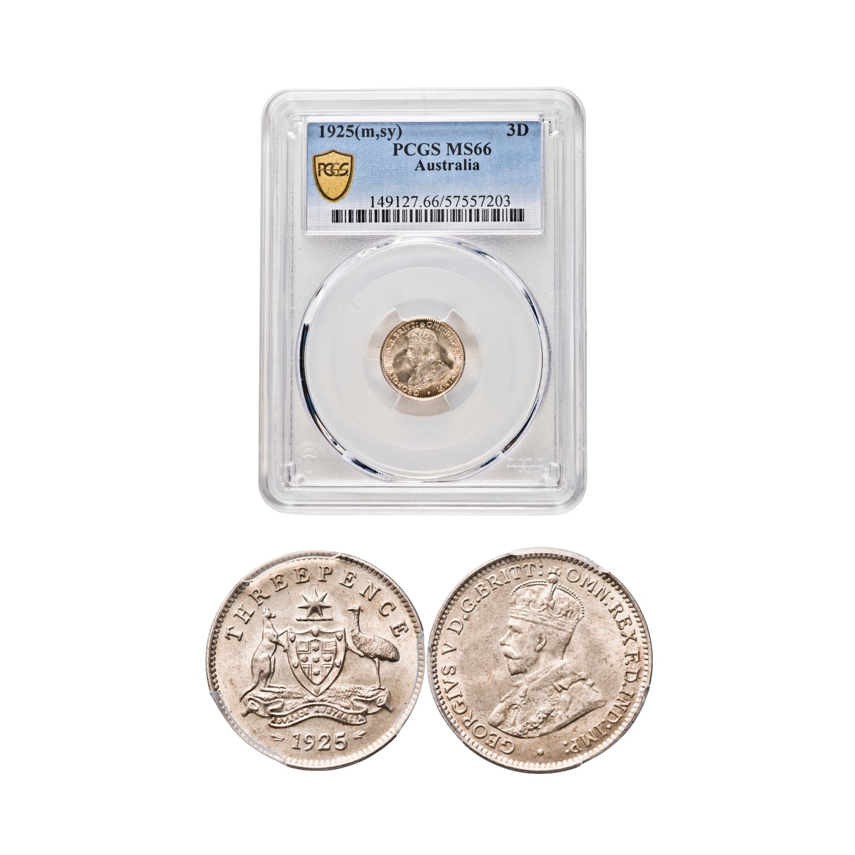 Australia George V 1925 6-Coin Set PCGS MS62-MS66 (Uncirculated-Gem Uncirculated)