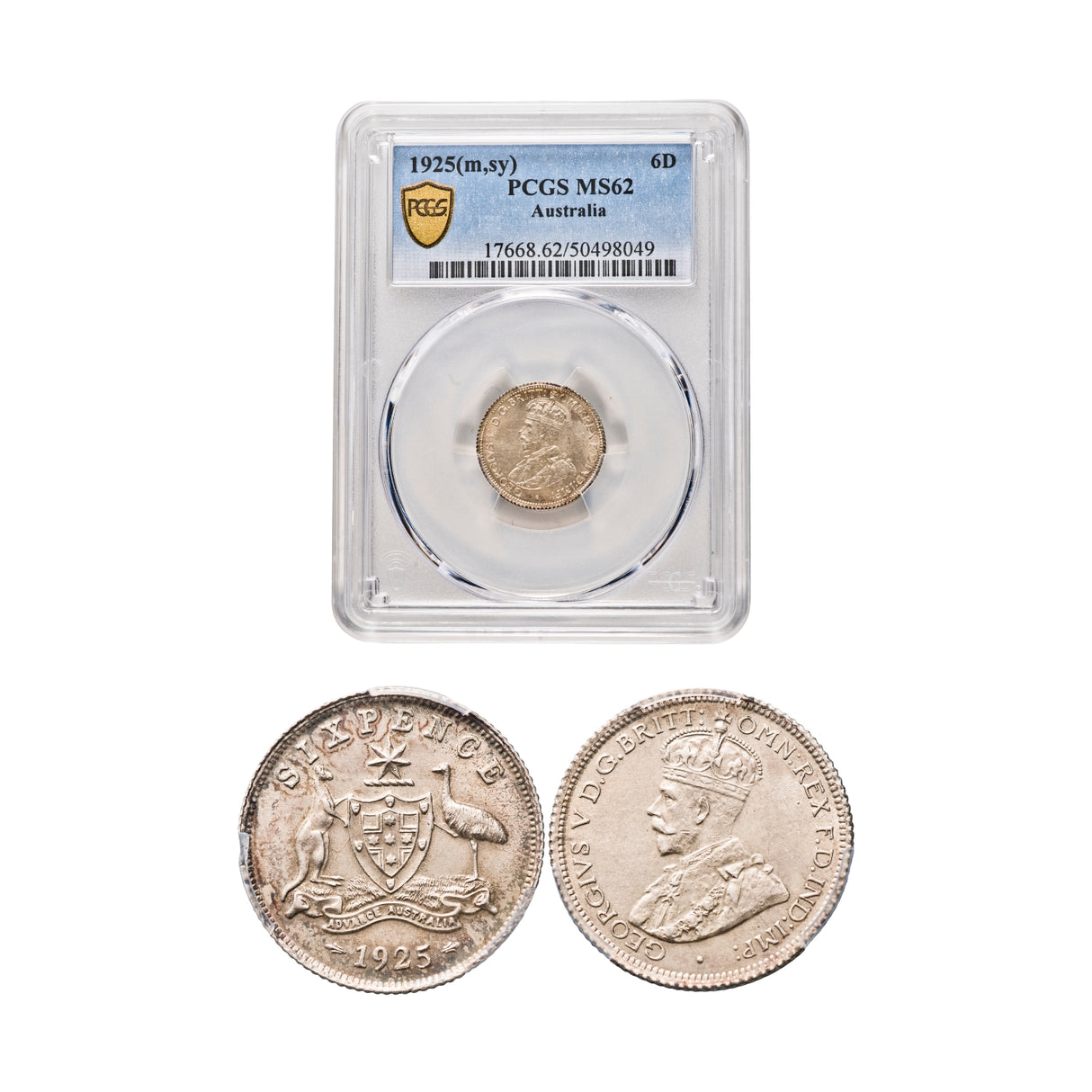 Australia George V 1925 6-Coin Set PCGS MS62-MS66 (Uncirculated-Gem Uncirculated)