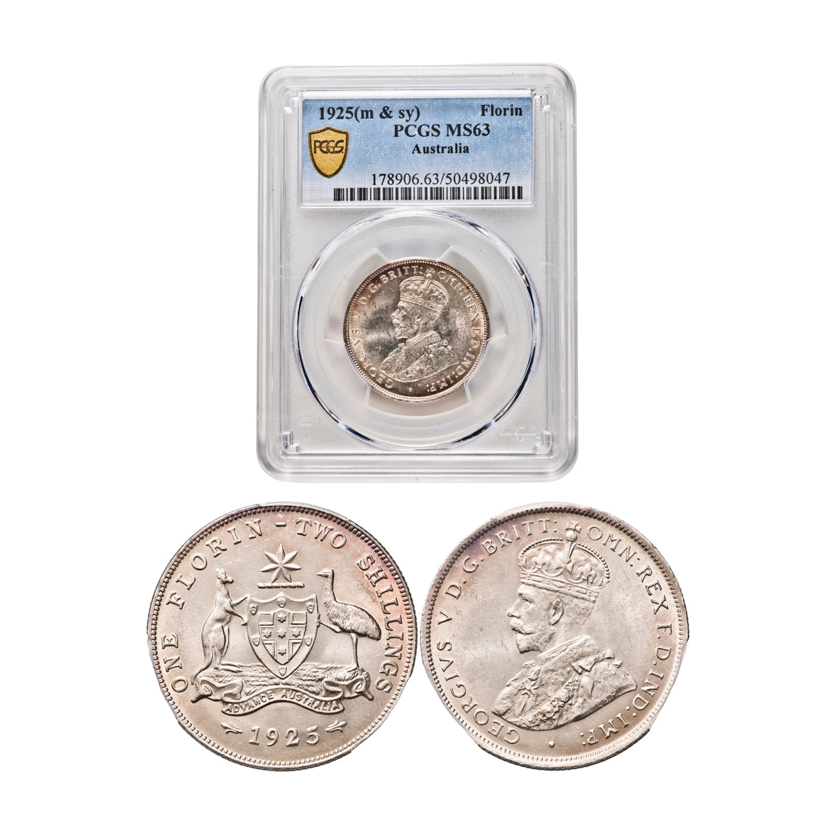 Australia George V 1925 6-Coin Set PCGS MS62-MS66 (Uncirculated-Gem Uncirculated)