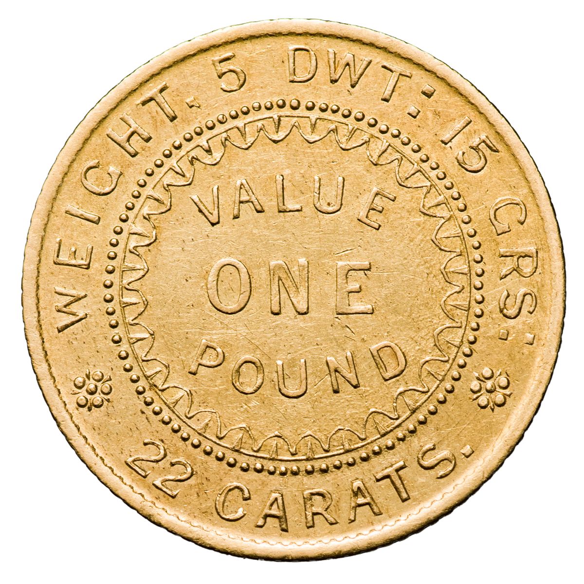 1852 Adelaide Pound Type II good Extremely Fine