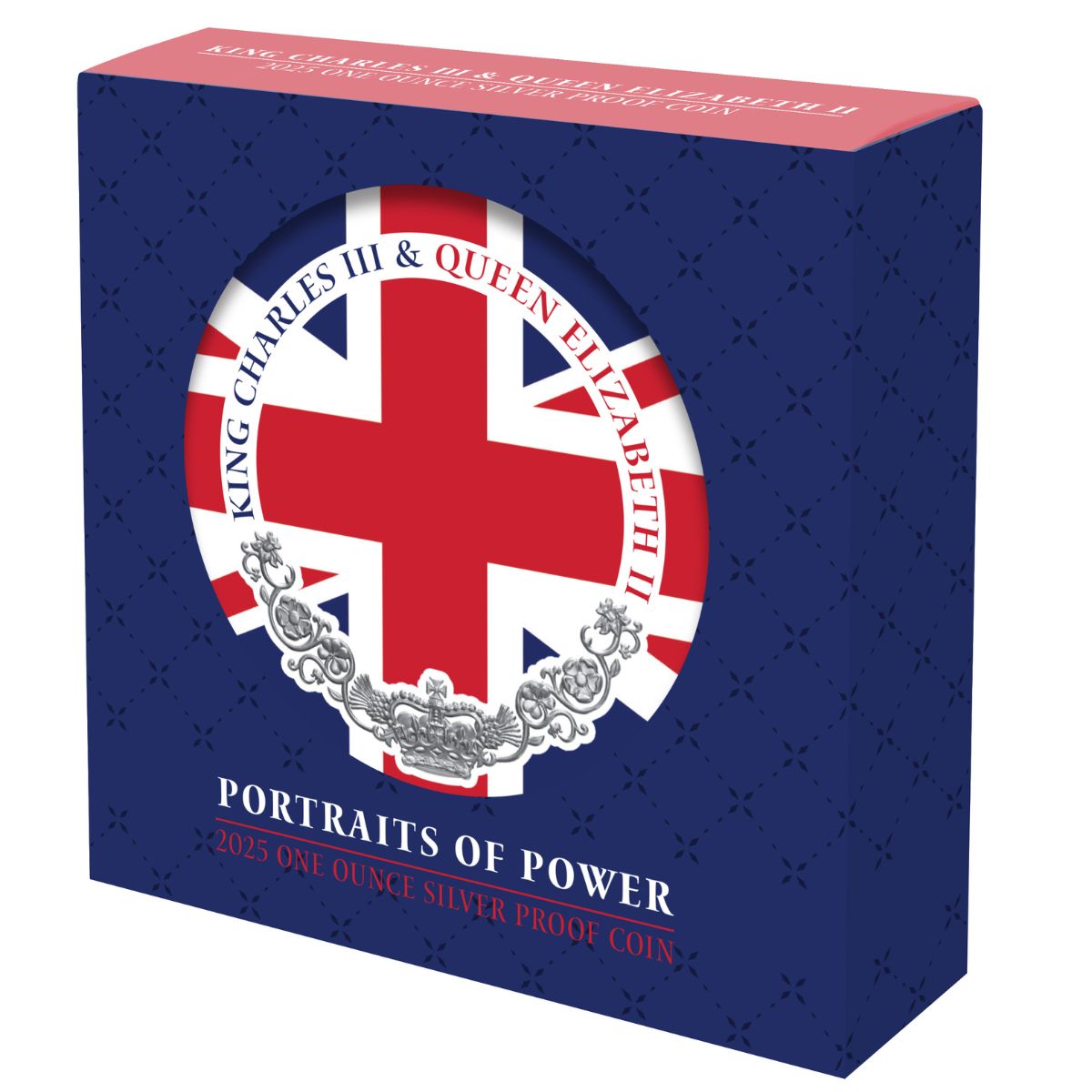 Elizabeth II & Charles III 2025 $1 Portraits of Power 1oz Silver Proof Coin