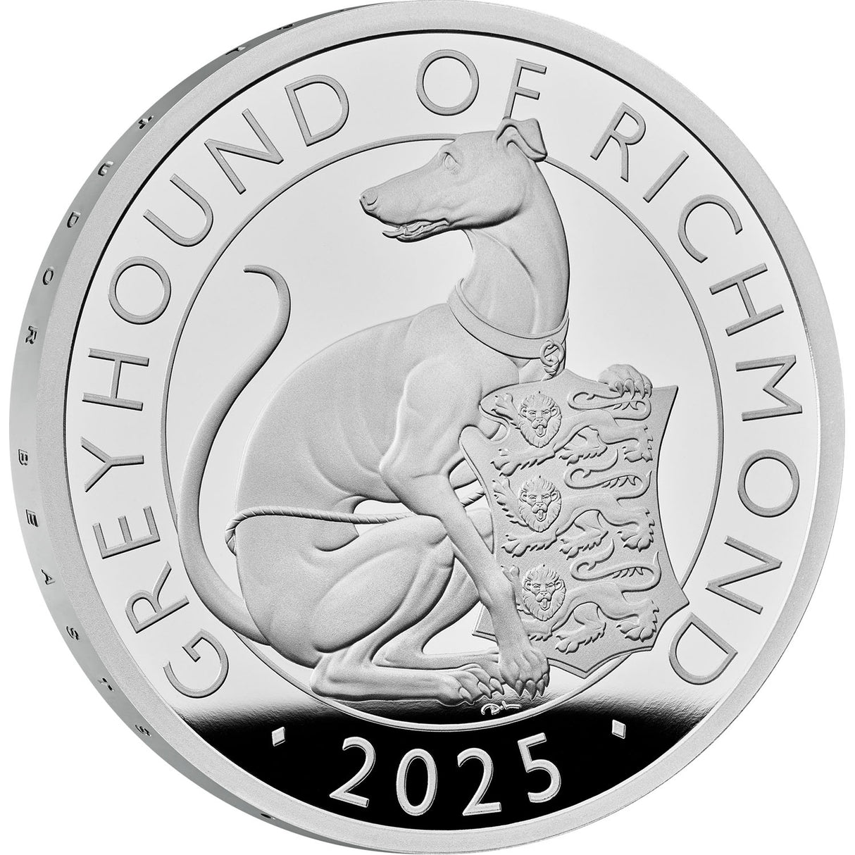 Great Britain Royal Tudor Beasts 2025 £2 Tudor Greyhound 1oz Silver Proof Coin