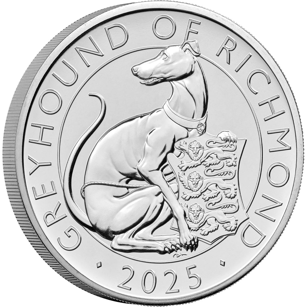 Great Britain Royal Tudor Beasts 2025 £5 Tudor Greyhound Cupro-Nickel Brilliant Uncirculated Coin