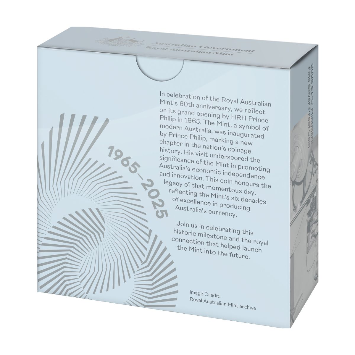 Australia Royal Australian Mint 60th Anniversary 2025 $1 C Mintmark Silver Proof Coin