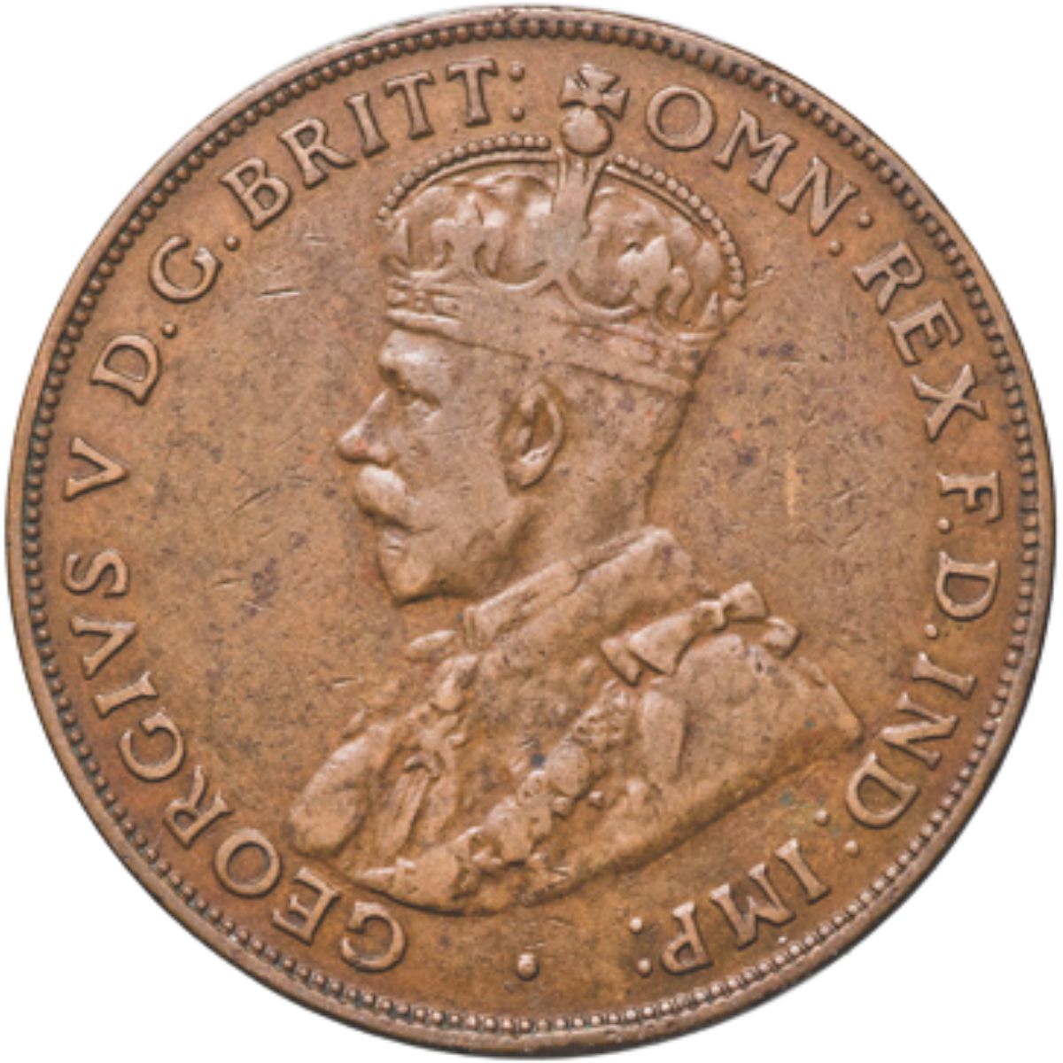 Australia 1930 Penny Fine with FREE 1911-64 Penny Good-Uncirculated 74-Coin Collection