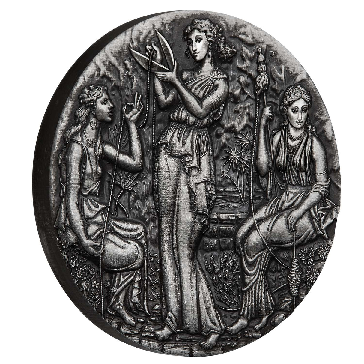 Fate – The Moirai 2025 $2 High Relief 2oz Silver Antique Coin