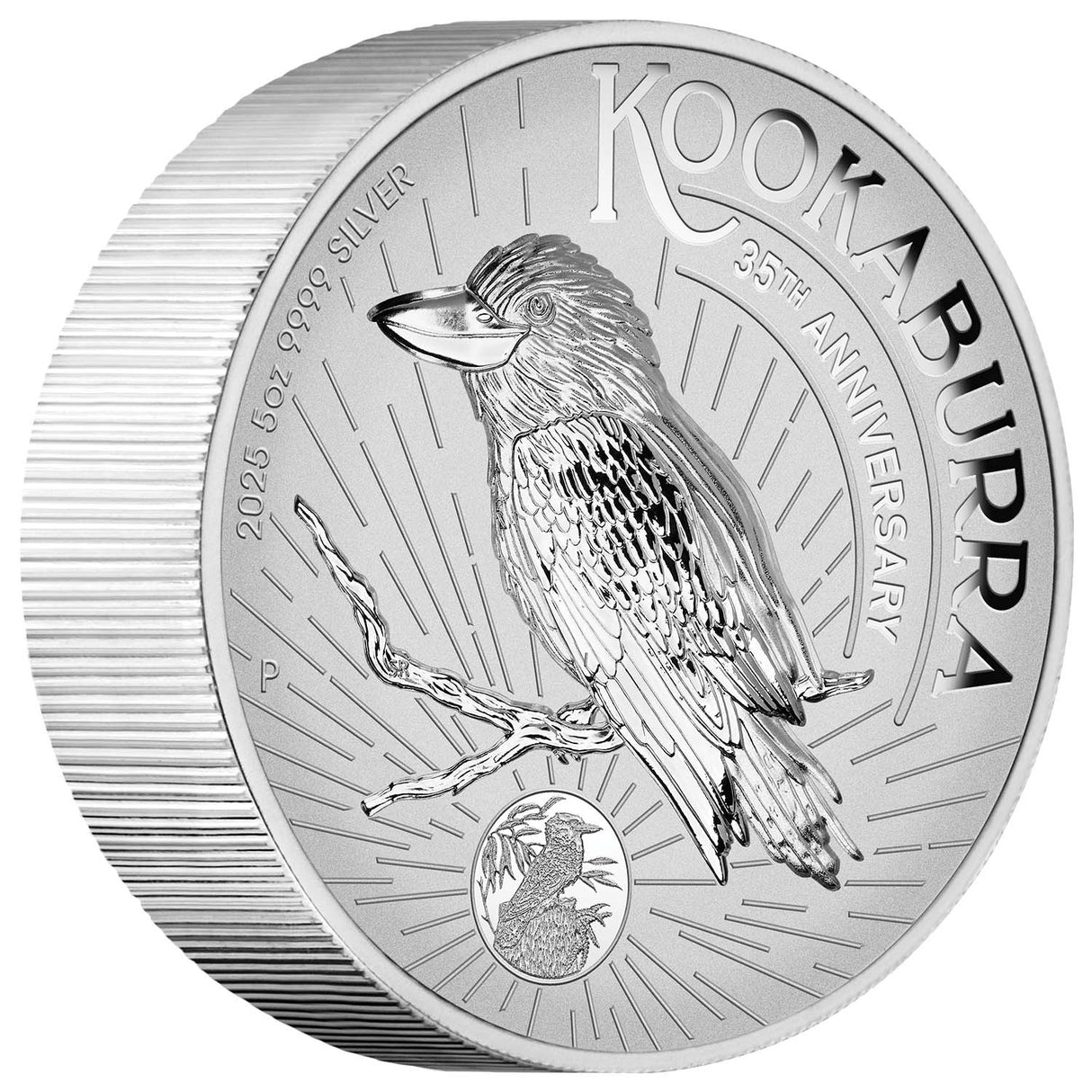 Australia Kookaburra 35th Anniversary 2025 $8 Incuse 5oz Silver Coin