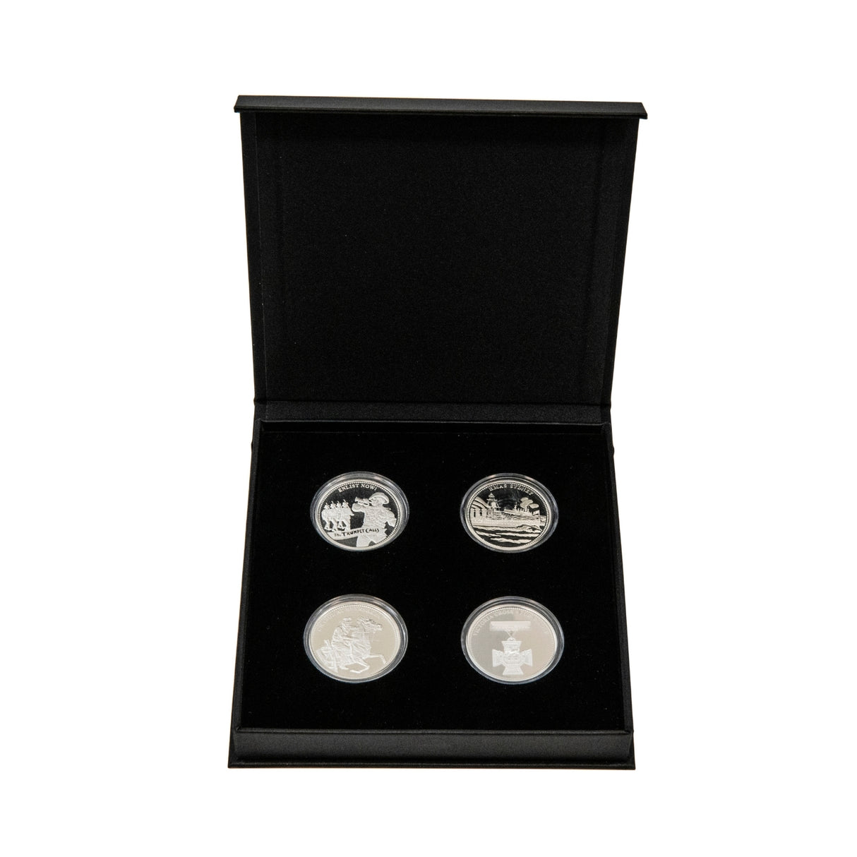 First World War Silver 4-Commemorative Set + FREE WWI Memorial Plaque Replica