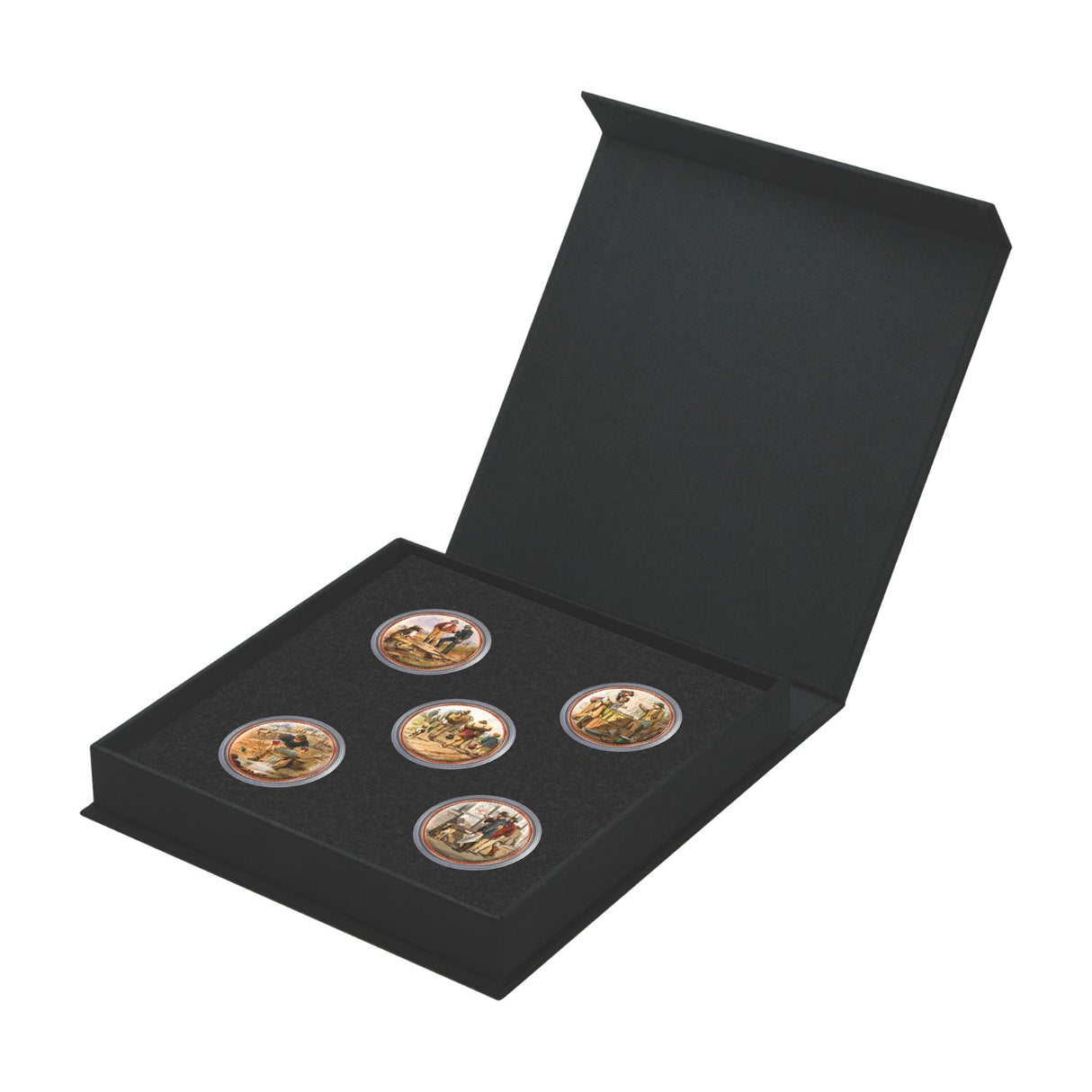 Gold Rush - The Paintings of S.T. Gill Enamel Penny 5-Coin Collection