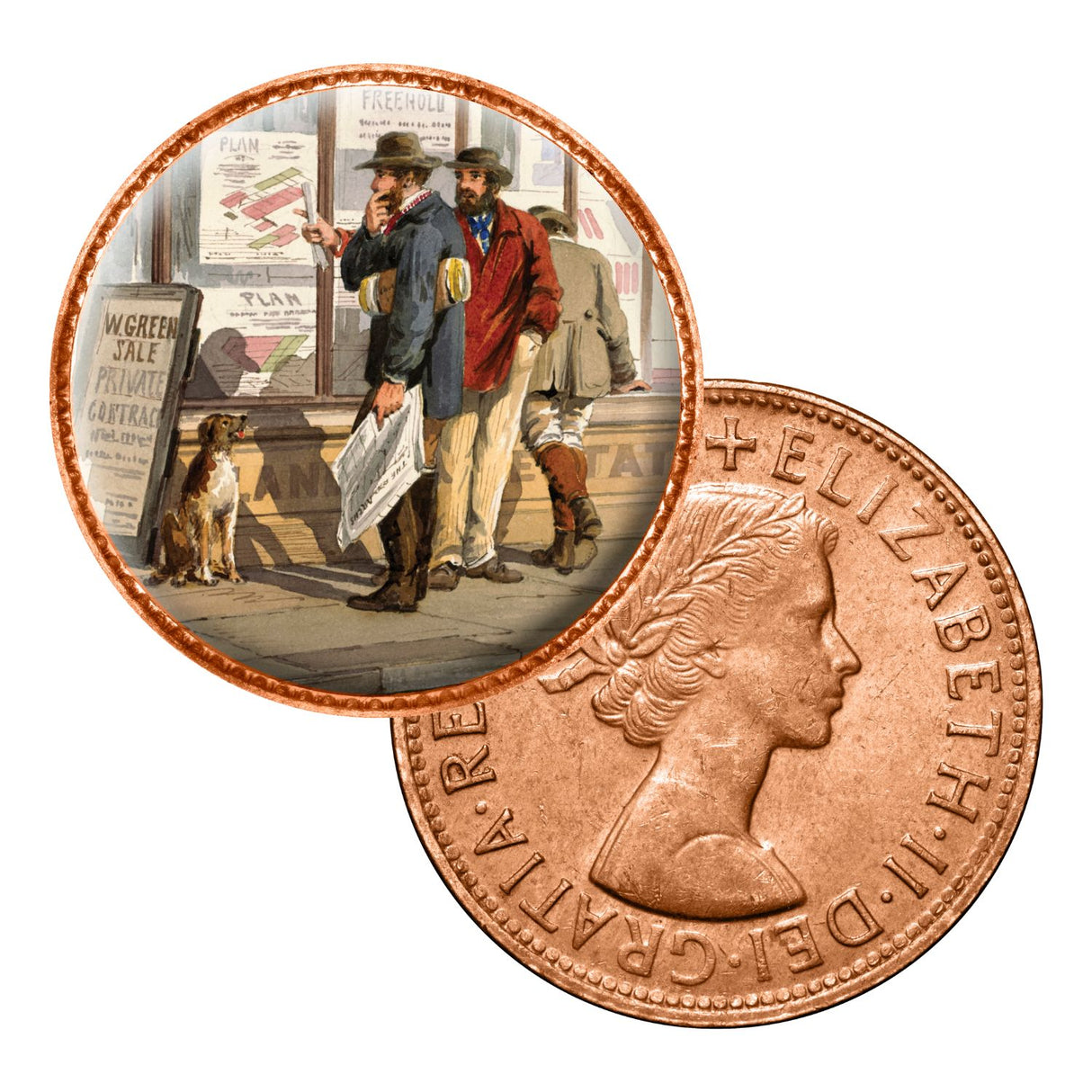 Gold Rush - The Paintings of S.T. Gill Enamel Penny 5-Coin Collection