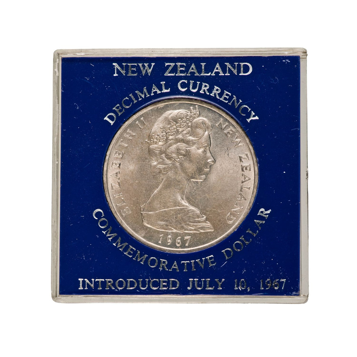 New Zealand Decimal Currency Introduction 1967 $1 Cupro-Nickel Uncirculated Coin