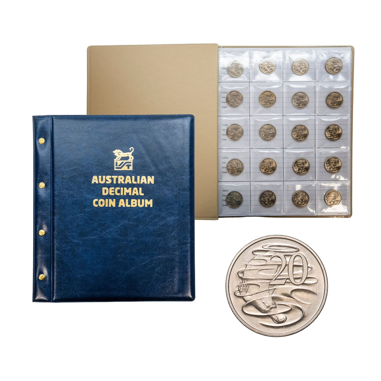 Australia 1966-2025 Complete 20c Platypus 61-Coin Uncirculated Collection