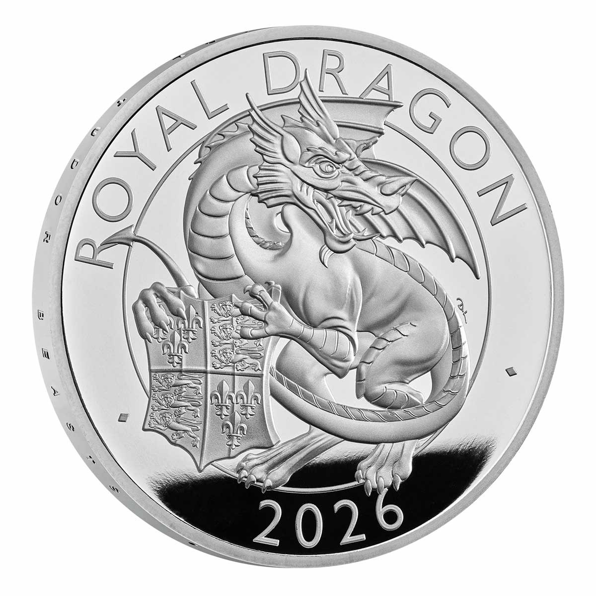 Great Britain Royal Tudor Beasts 2026 £2 Royal Dragon 1oz Silver Proof Coin