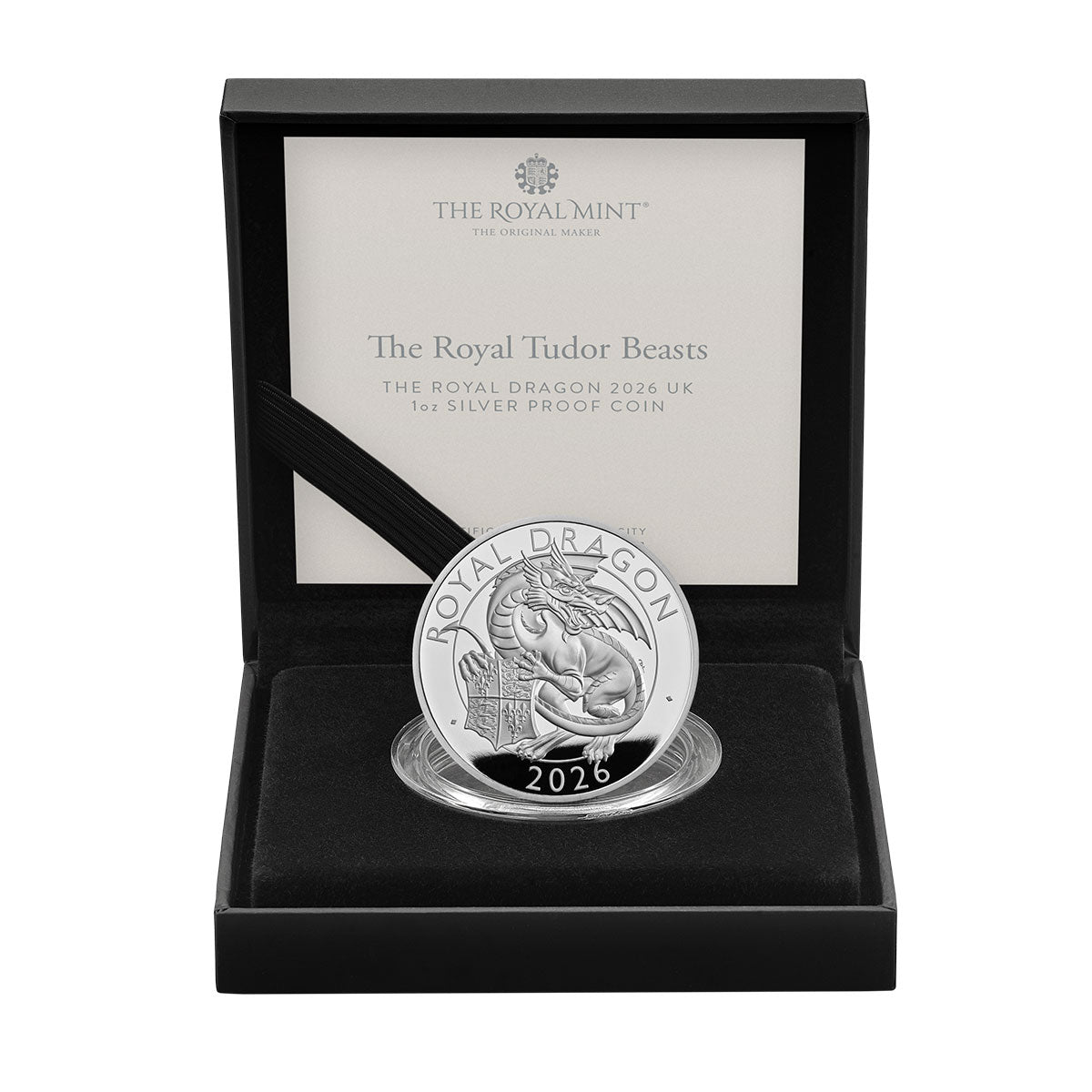 Great Britain Royal Tudor Beasts 2026 £2 Royal Dragon 1oz Silver Proof Coin
