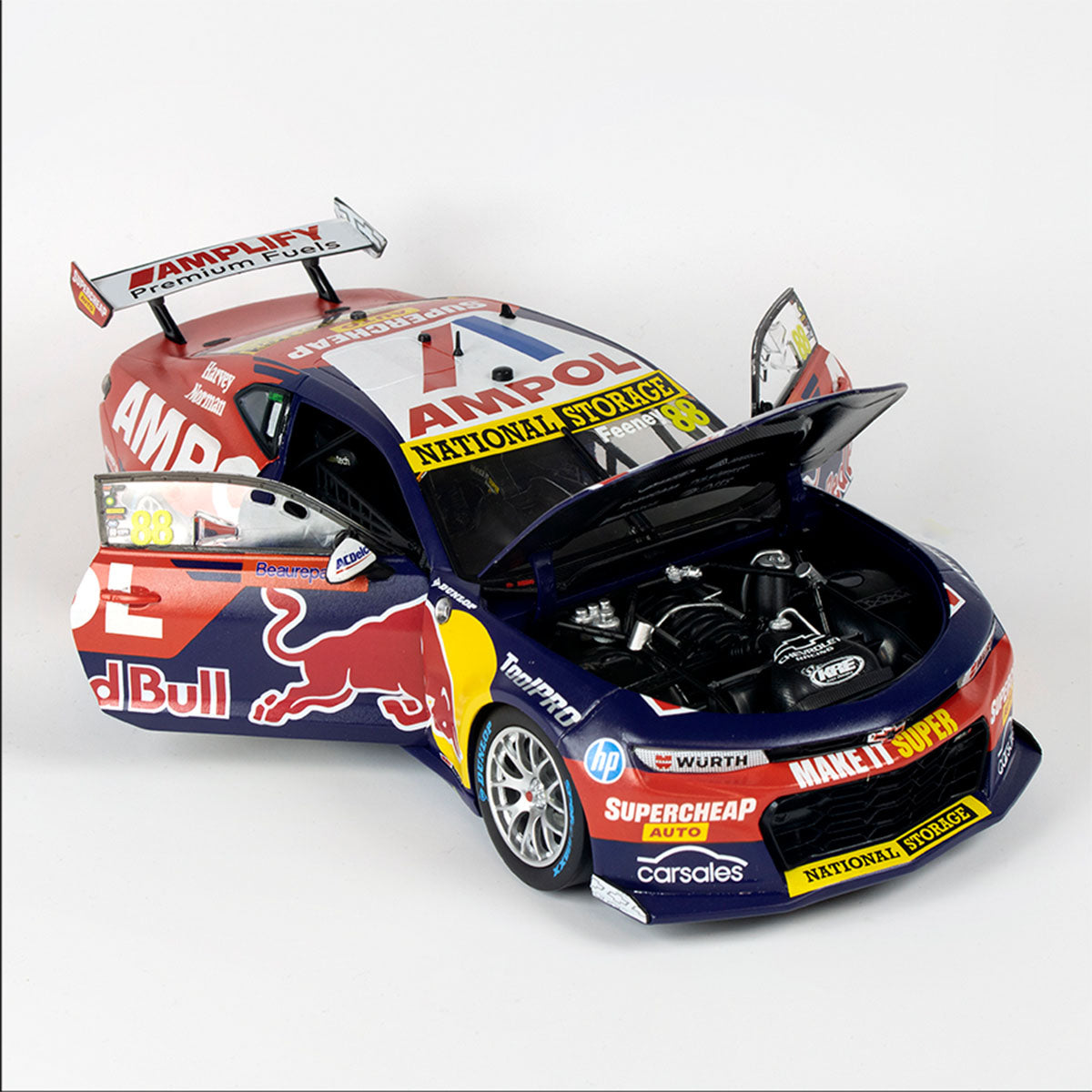 CHEVROLET CAMARO GEN3 ZL1 - RED BULL RACING - FEENEY #88 - 2023 Beaurepaires Melbourne 400 - Race 6 WINNER - 1:18 Scale Diecast Model Car