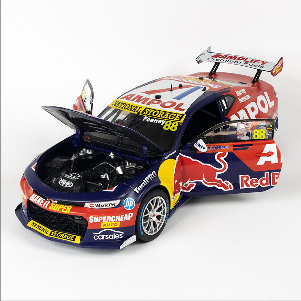 CHEVROLET CAMARO GEN3 ZL1 - RED BULL RACING - FEENEY #88 - 2023 Beaurepaires Melbourne 400 - Race 6 WINNER - 1:18 Scale Diecast Model Car
