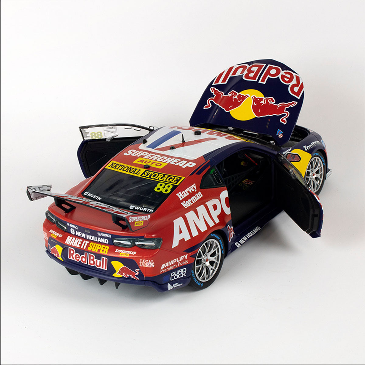 CHEVROLET CAMARO GEN3 ZL1 - RED BULL RACING - FEENEY #88 - 2023 Beaurepaires Melbourne 400 - Race 6 WINNER - 1:18 Scale Diecast Model Car