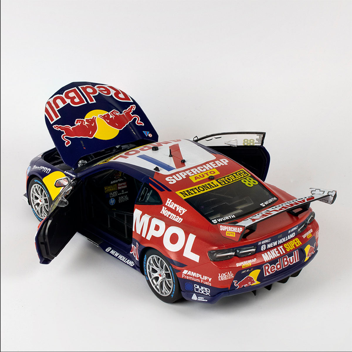 CHEVROLET CAMARO GEN3 ZL1 - RED BULL RACING - FEENEY #88 - 2023 Beaurepaires Melbourne 400 - Race 6 WINNER - 1:18 Scale Diecast Model Car
