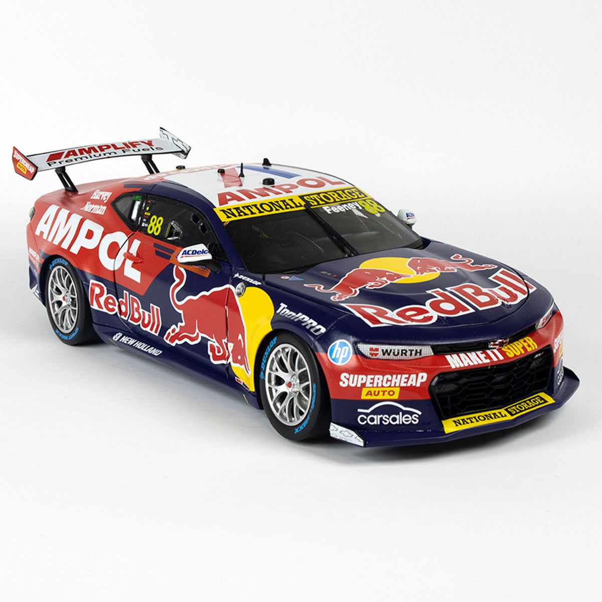 CHEVROLET CAMARO GEN3 ZL1 - RED BULL RACING - FEENEY #88 - 2023 Beaurepaires Melbourne 400 - Race 6 WINNER - 1:18 Scale Diecast Model Car