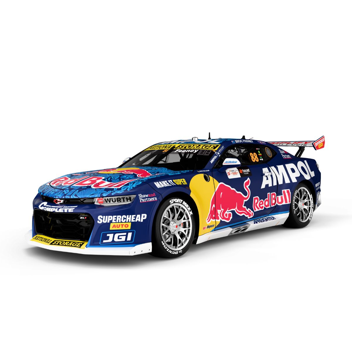 CHEVROLET CAMARO - RED BULL AMPOL RACING - BROC FEENEY #88 2025 GOLD COAST 500 - RACE 29 - 1:18 Scale Diecast Model Car