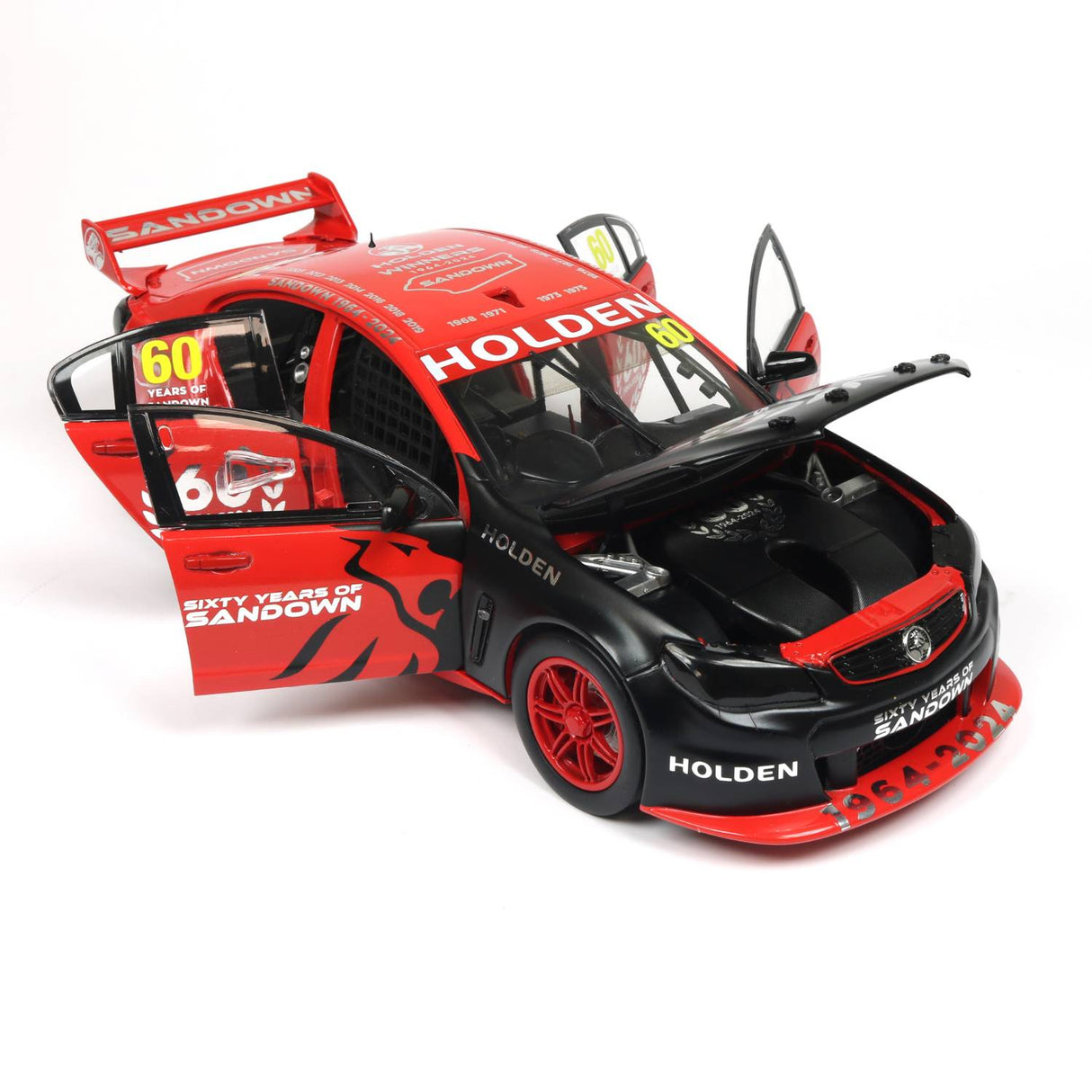 HOLDEN COMMODORE VF SUPERCAR - 60 YEARS OF SANDOWN - SPECIAL LIMITED ANNIVERSARY EDITION 2024 - 1:18 Scale Diecast Model Car