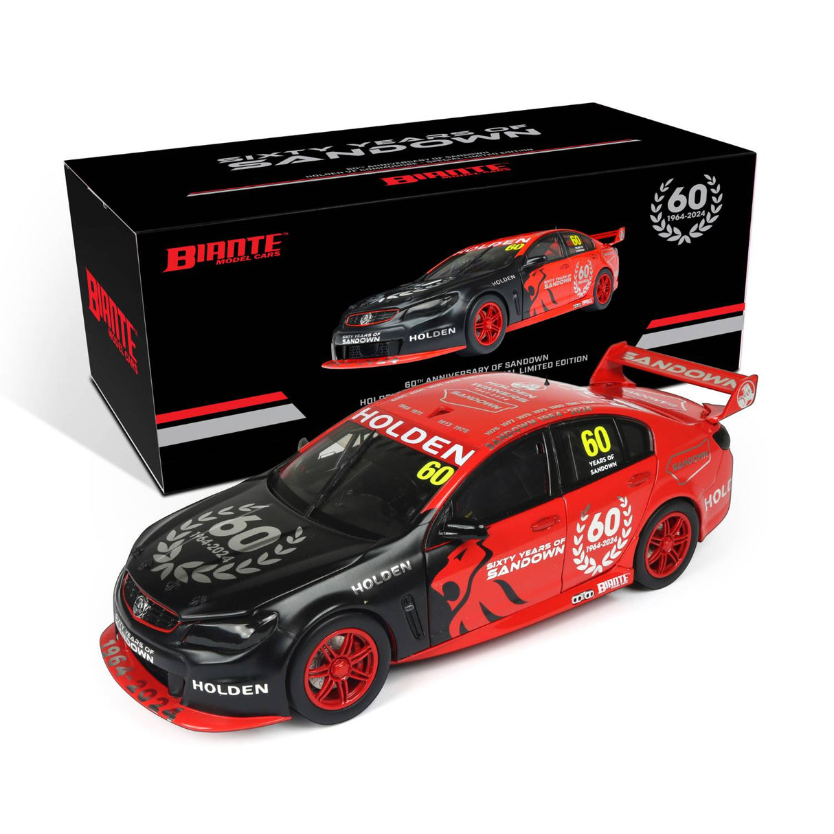 HOLDEN COMMODORE VF SUPERCAR - 60 YEARS OF SANDOWN - SPECIAL LIMITED ANNIVERSARY EDITION 2024 - 1:18 Scale Diecast Model Car