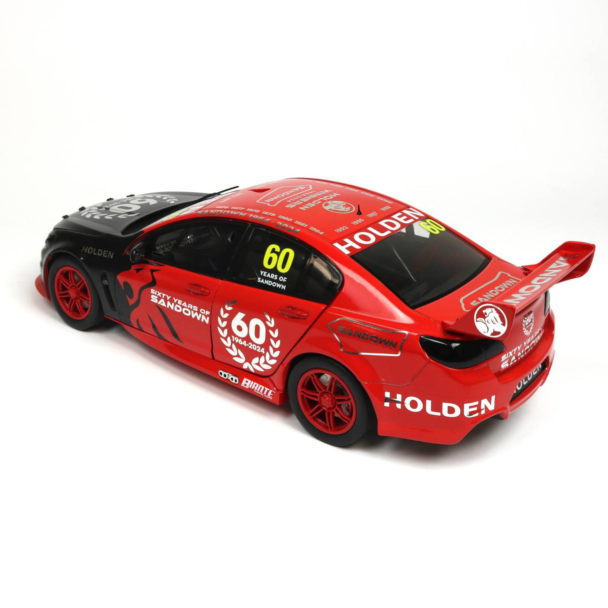 HOLDEN COMMODORE VF SUPERCAR - 60 YEARS OF SANDOWN - SPECIAL LIMITED ANNIVERSARY EDITION 2024 - 1:18 Scale Diecast Model Car
