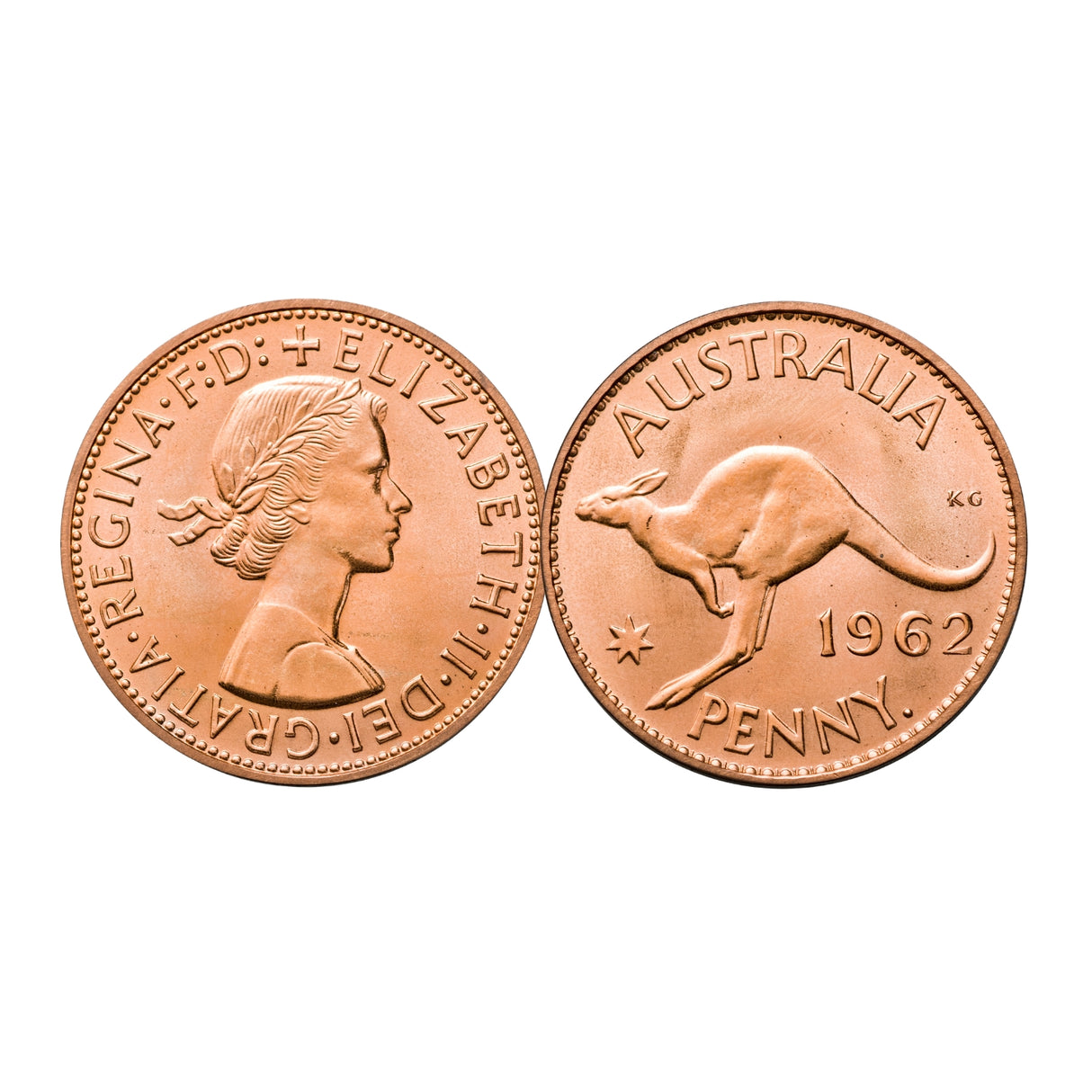Australia Elizabeth II Perth Mint 1962 Halfpenny & Penny Proof Pair FDC