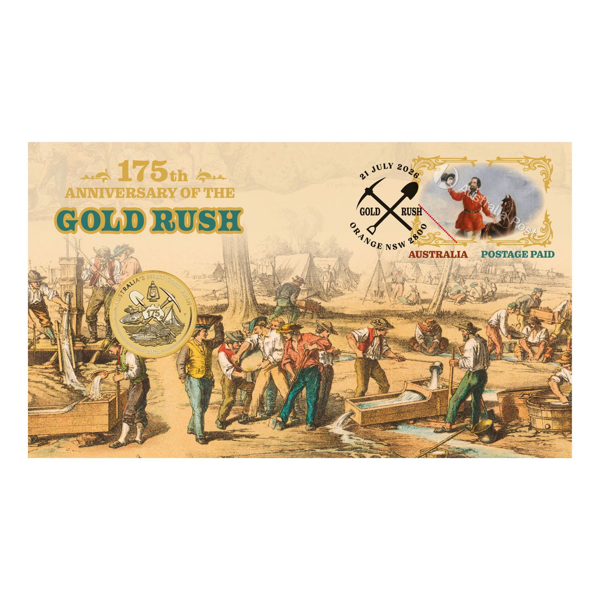 Australia First Gold Rush 175th Anniversary 2026 $1 Philatelic Numismatic Cover