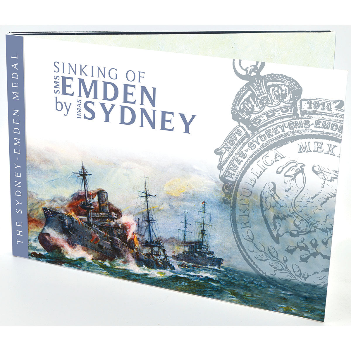 1914 Sydney-Emden Medal Replica with FREE First World War Emden Replica Postcard