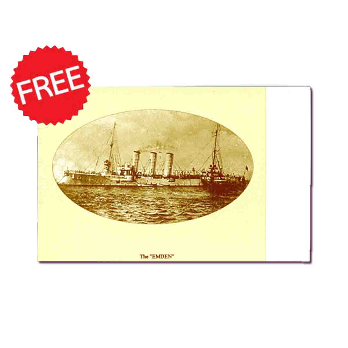 1914 Sydney-Emden Medal Replica with FREE First World War Emden Replica Postcard