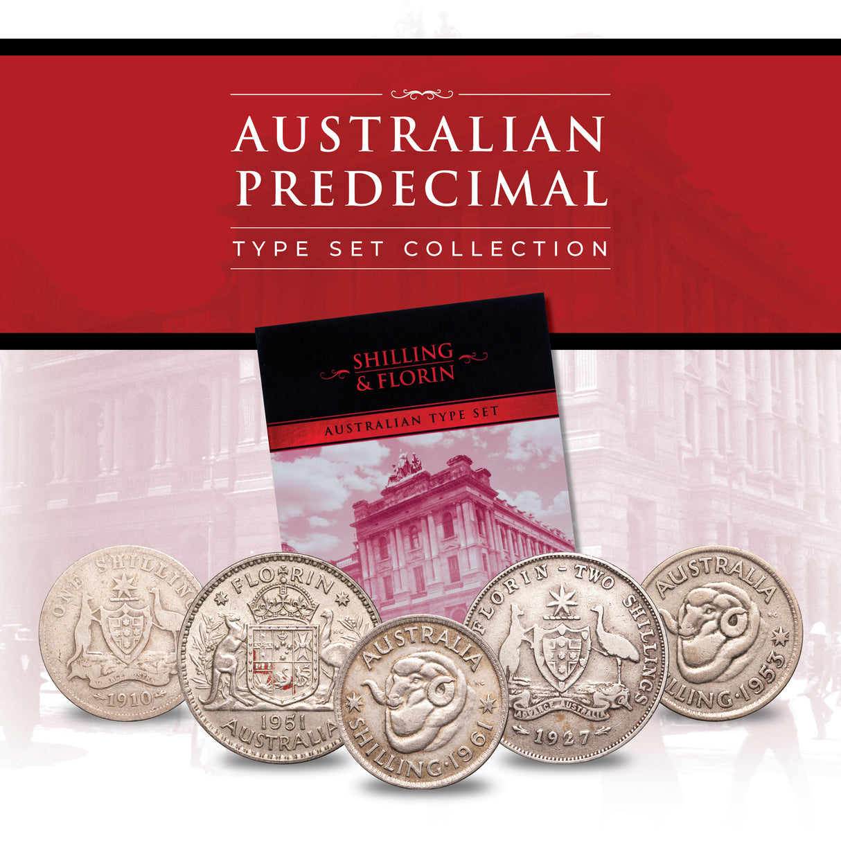 Australian Predecimal Type Set Collection - Shilling and Florin
