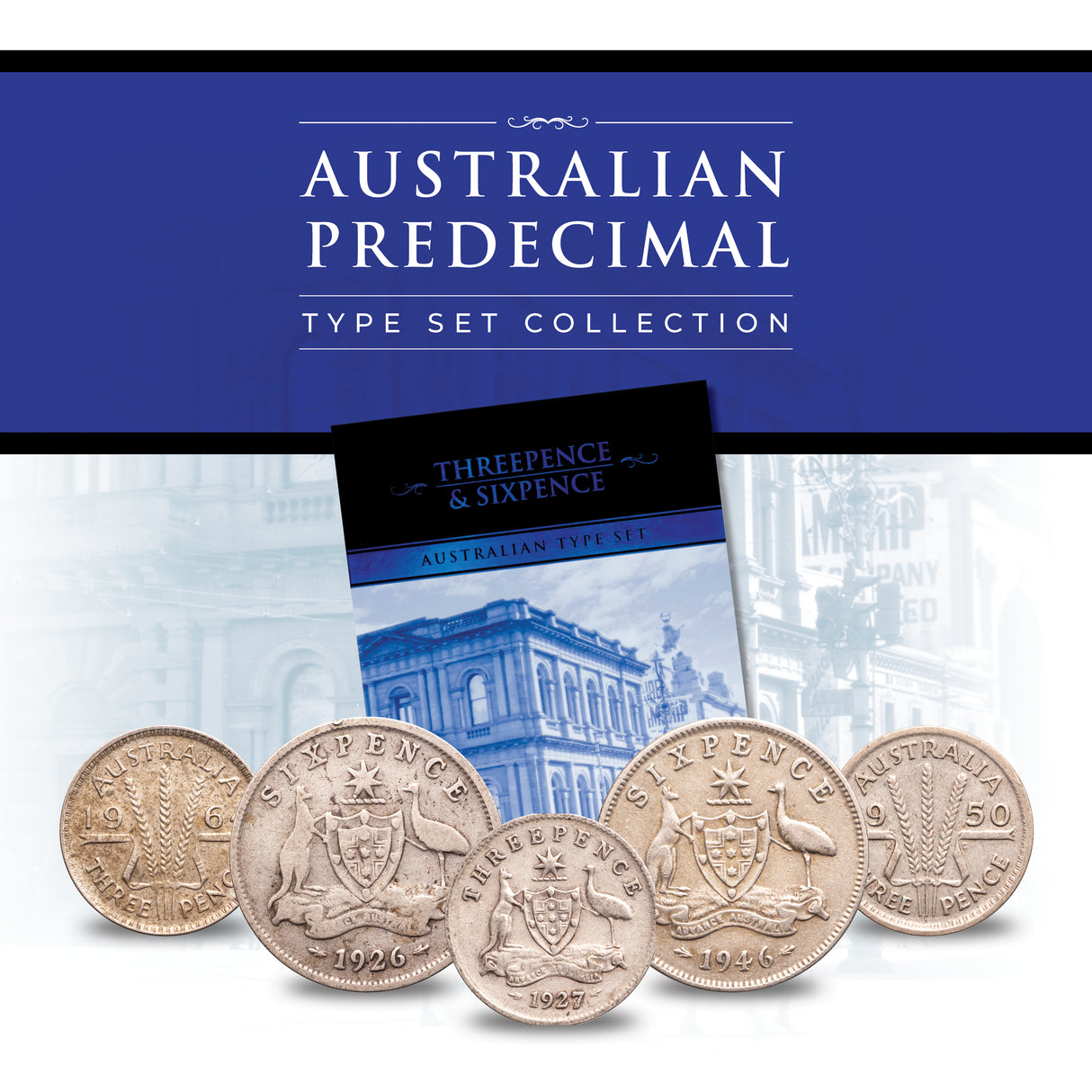Australian Predecimal Type Set Collection - Threepence and Sixpence